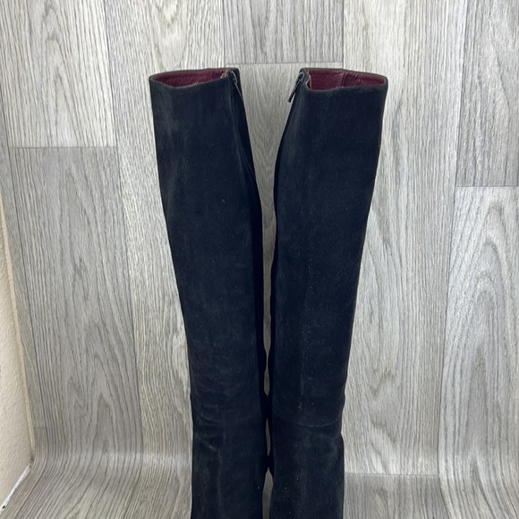 Anne Klein black suede high boots - Picture 4 of 16